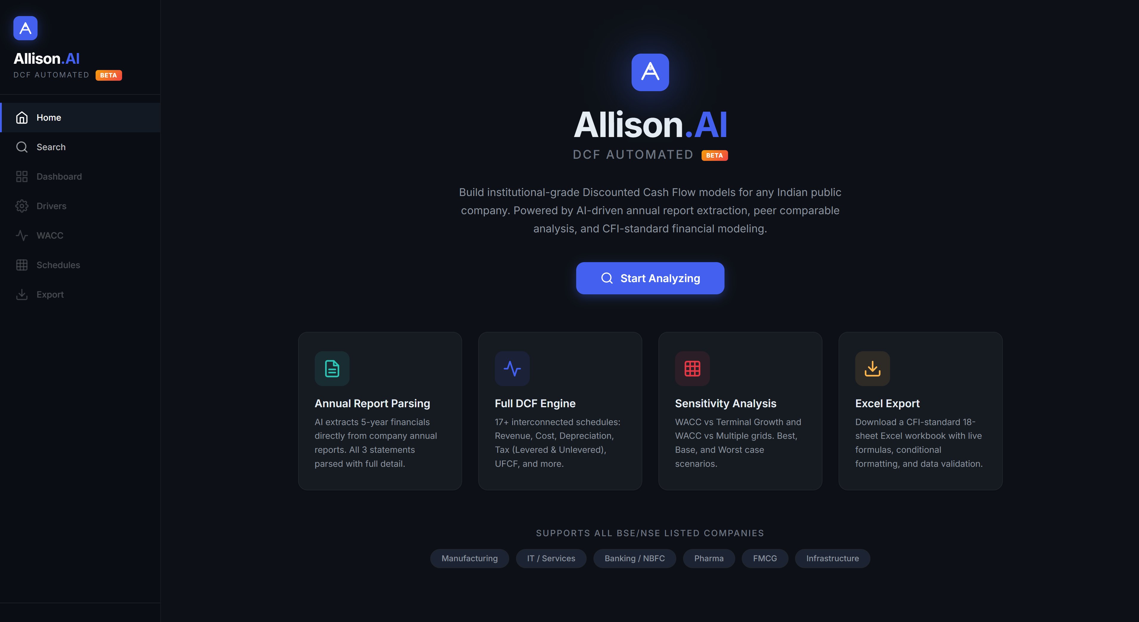 Allison.AI — LLM-powered automated DCF valuation tool by Devansh Wadhwani